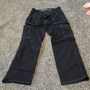 VIP Black Cargo Pants with Comfortable Fit